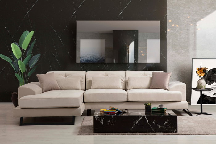 Atelier Del Sofa Sofá Esquinero Izquierdo (Chl+3R) - Color Crudo